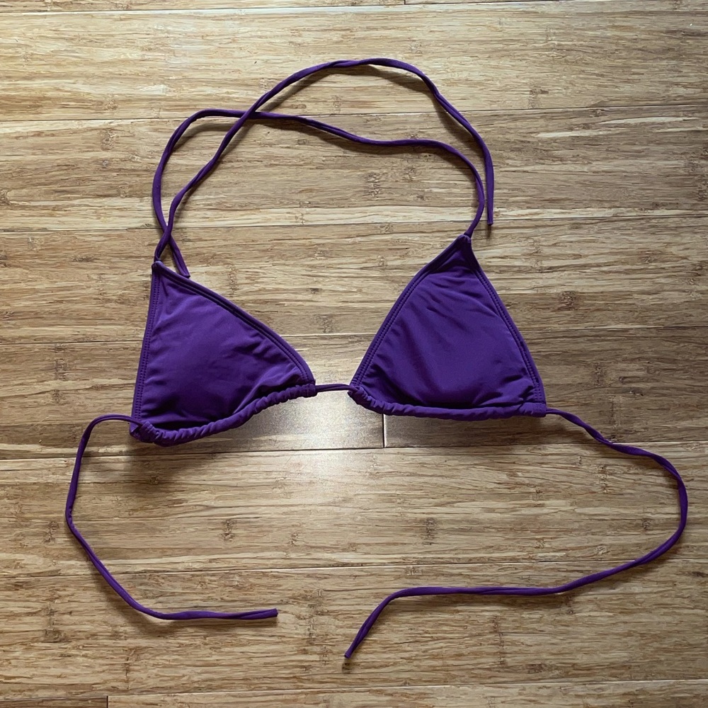 Purple String Bikini Top